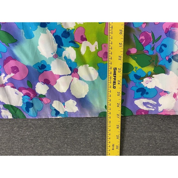 Diane Von‎ Furstenberg Silk Blouse Womens Large Colorful Floral Abstract Luxury - Picture 7 of 14